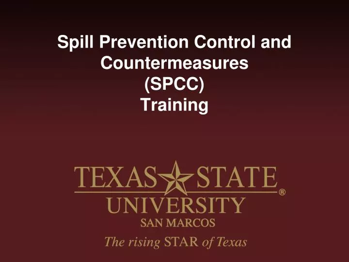 PPT - Spill Prevention Control And Countermeasures (SPCC) Training ...