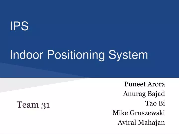 ips indoor positioning system