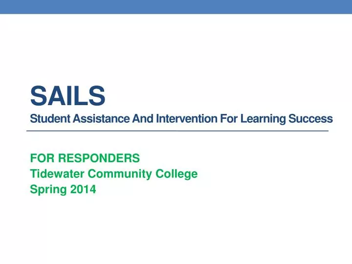 sails student assistance and intervention for learning success