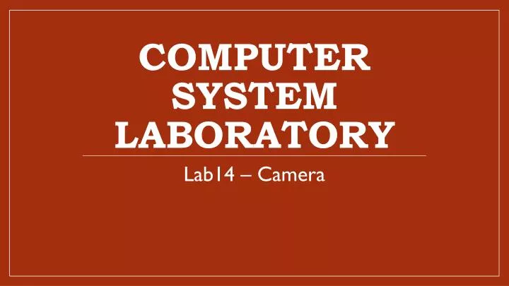 computer system laboratory