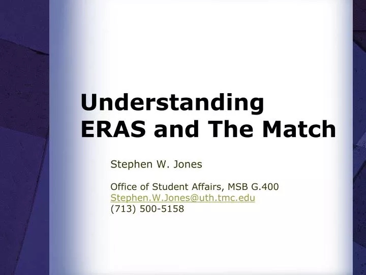 understanding eras and the match