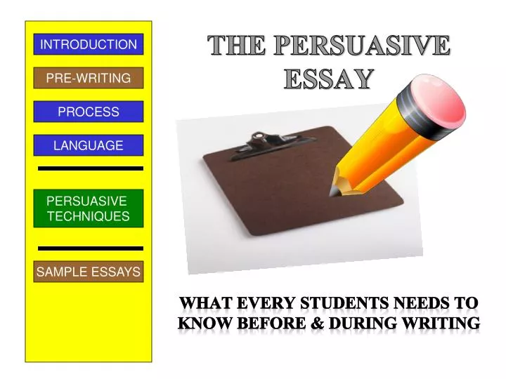 the persuasive essay