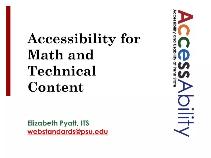 accessibility for math and technical content