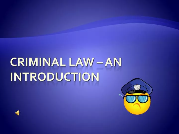 criminal law an introduction