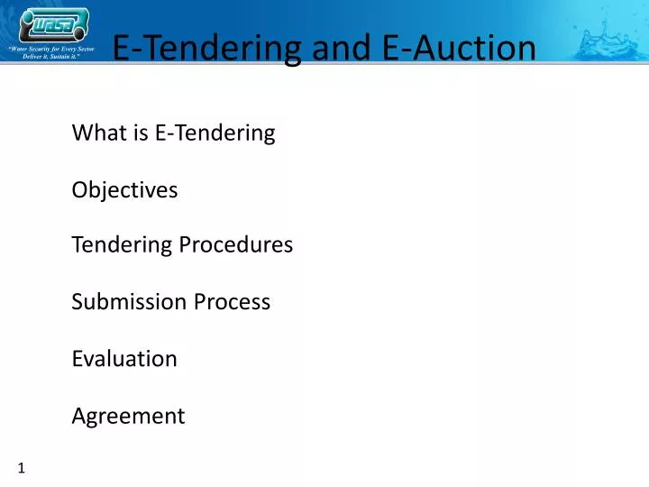 e tendering and e auction