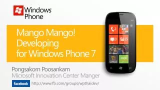 Mango Mango! Developing for Windows Phone 7