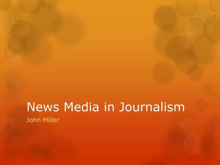 news media in journalism