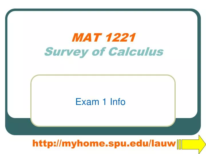 mat 1221 survey of calculus