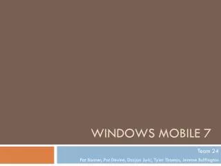 Windows Mobile 7