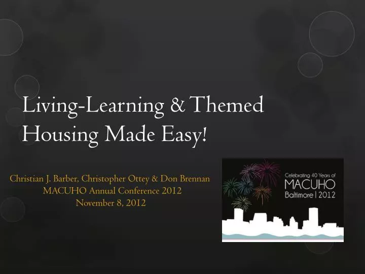 living learning themed housing made easy