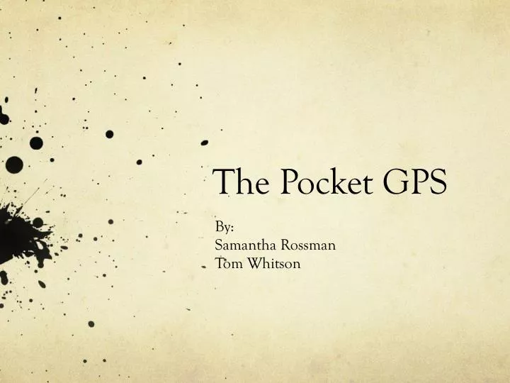 the pocket gps