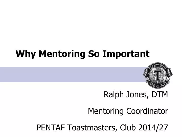 why mentoring so important