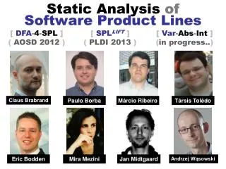 Static Analysis of Software Product Lines