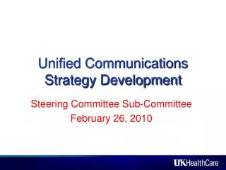 Unified Communications Strategy Development