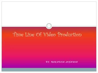 Time Line Of Video Production