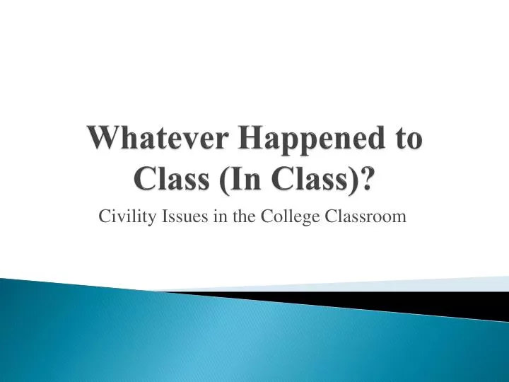 whatever happened to class in class