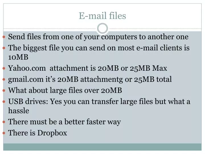e mail files