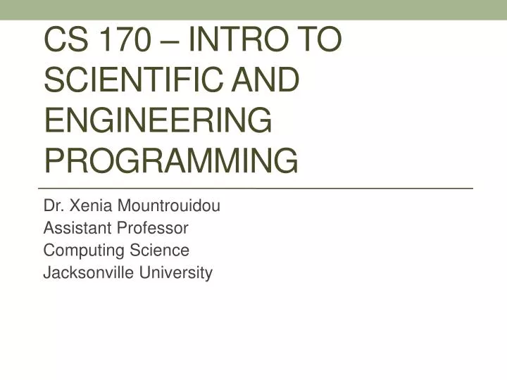 cs 170 intro to scientific and engineering programming