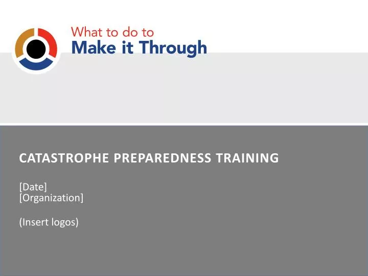 catastrophe preparedness training date organization insert logos