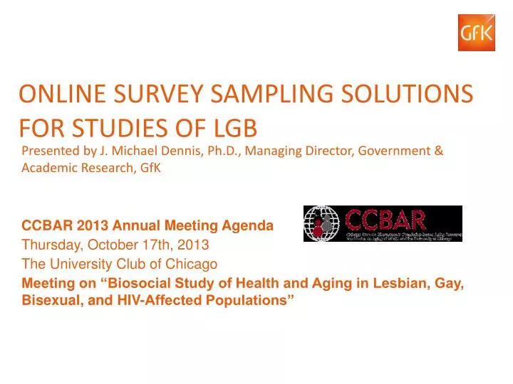 online survey sampling solutions for studies of lgb