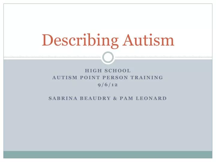 describing autism