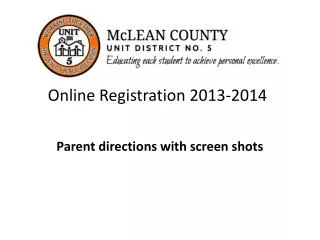 Online Registration 2013-2014