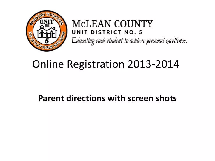 online registration 2013 2014