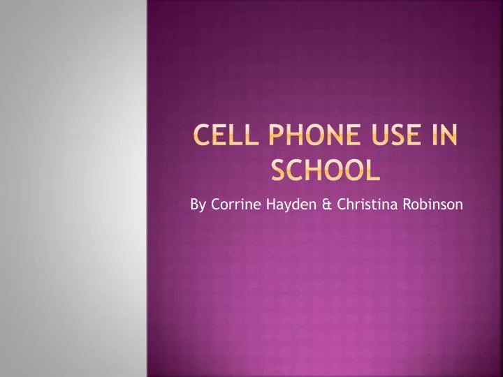 cell phone use in school