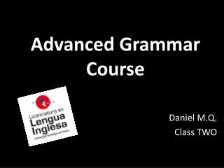 Advanced Grammar Course