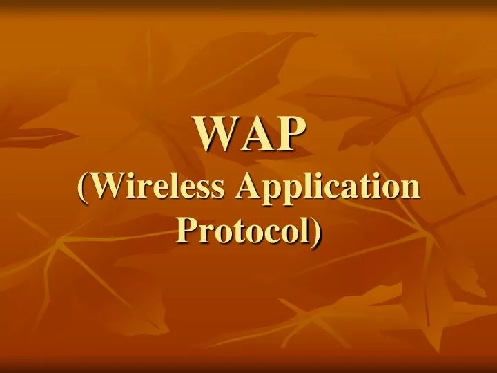 wap wireless application protocol