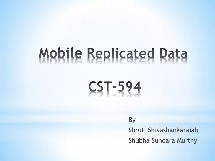 mobile replicated data