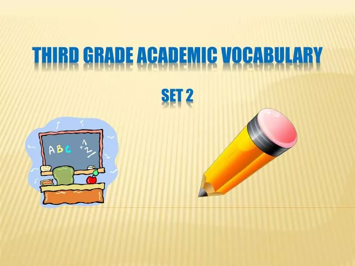 third grade academic vocabulary set 2