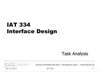 IAT 334 Interface Design