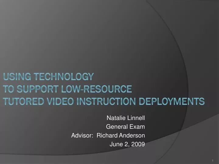 using technology to support low resource tutored video instruction deployments