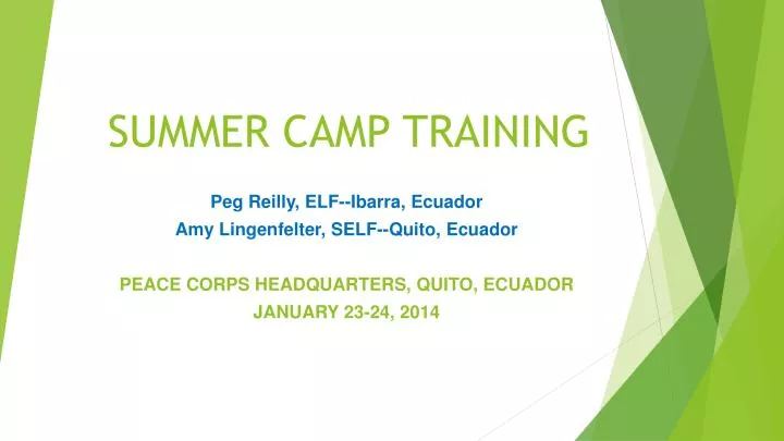 summer camp training