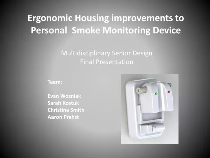 ergonomic housing improvements to personal smoke monitoring device