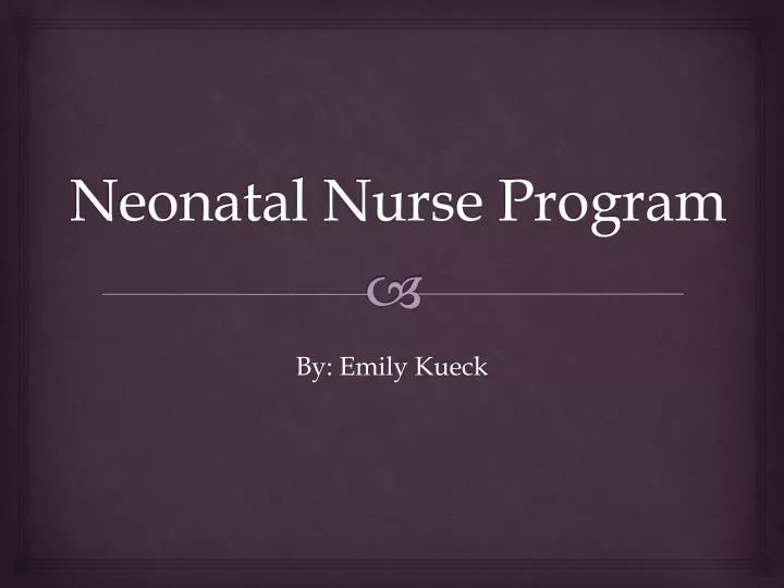 neonatal nurse program