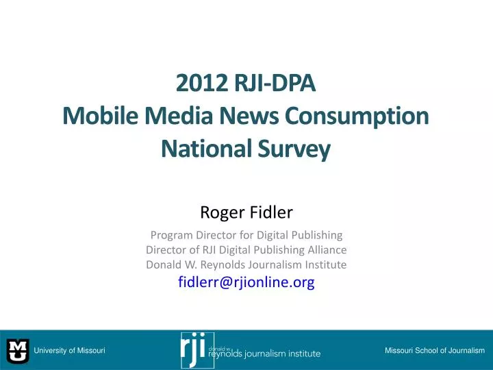 2012 rji dpa mobile media news consumption national survey