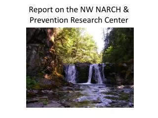 Report on the NW NARCH &amp; Prevention Research Center