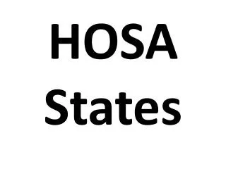 HOSA States