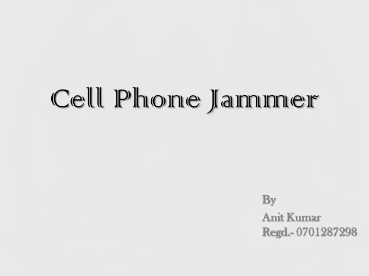 cell phone jammer