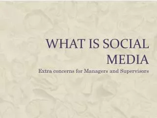 What is Social Media