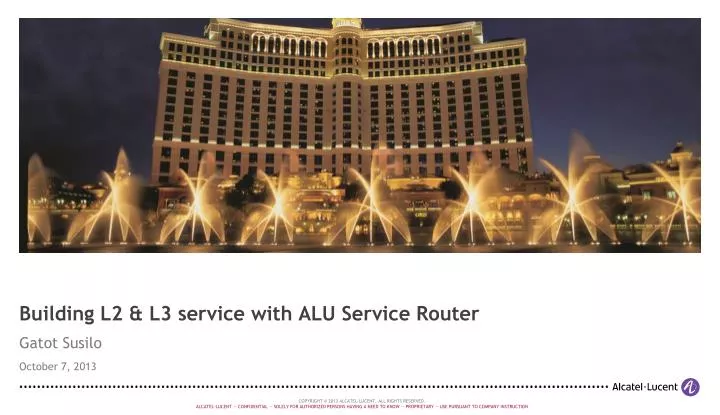 building l2 l3 service with alu service router