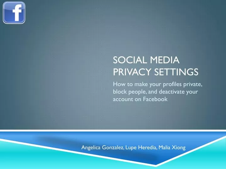 social media privacy settings