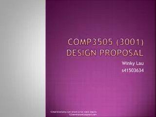 COMP3505 (3001) Design Proposal