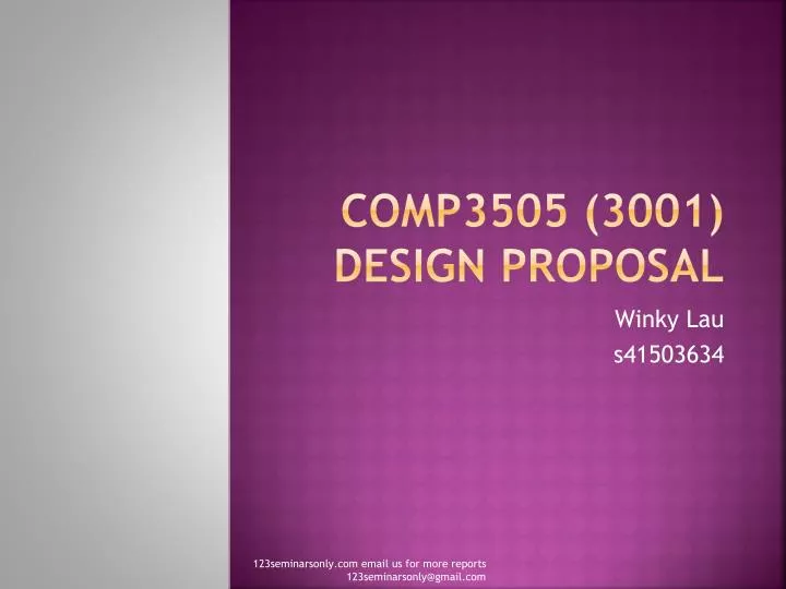comp3505 3001 design proposal