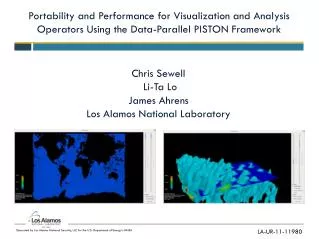Portability and Performance for Visualization and Analysis Operators Using the Data-Parallel PISTON Framework