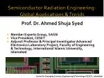 Semiconductor Radiation Engineering- Global Applications &amp; Trends - slide 1
