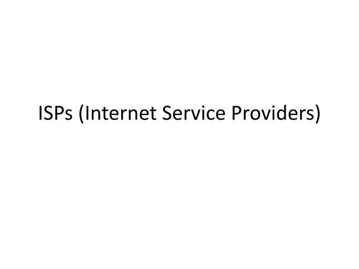 isps internet service providers
