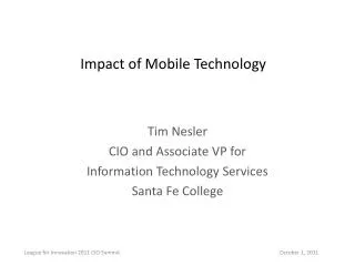 Impact of Mobile Technology